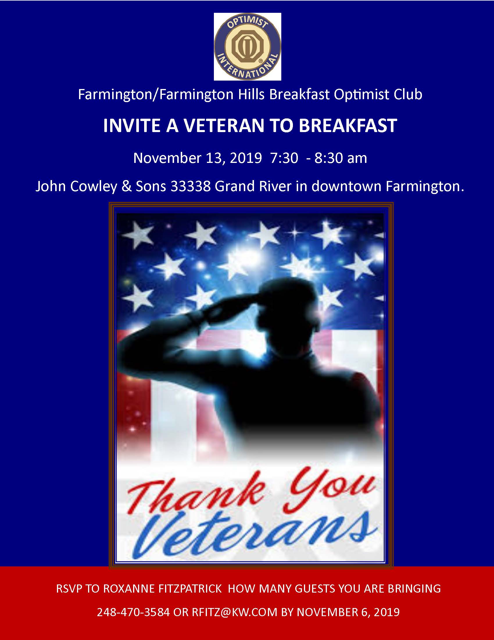 Veterans Breakfast Nov 13 2019